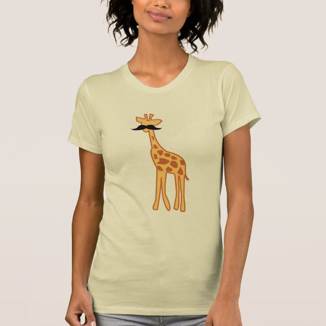 Giraffe mit dem Schnurrbart T-Shirt (Vorderseite)
