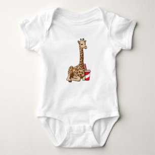 Giraffe mit Drink Baby Strampler