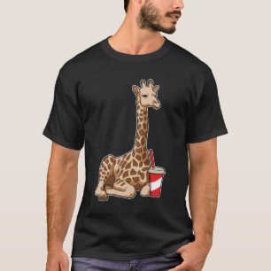 Giraffe mit Drink T-Shirt