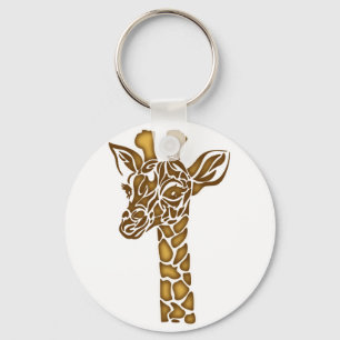 Giraffe mit ethnischen und Stammesverzierungen Schlüsselanhänger