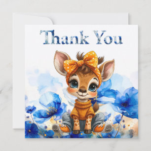 Giraffe mit gepunkteter Schleife Danke