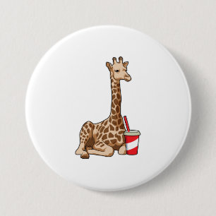 Giraffe mit Getränk Button