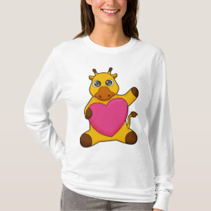 Giraffe mit Herz T-Shirt