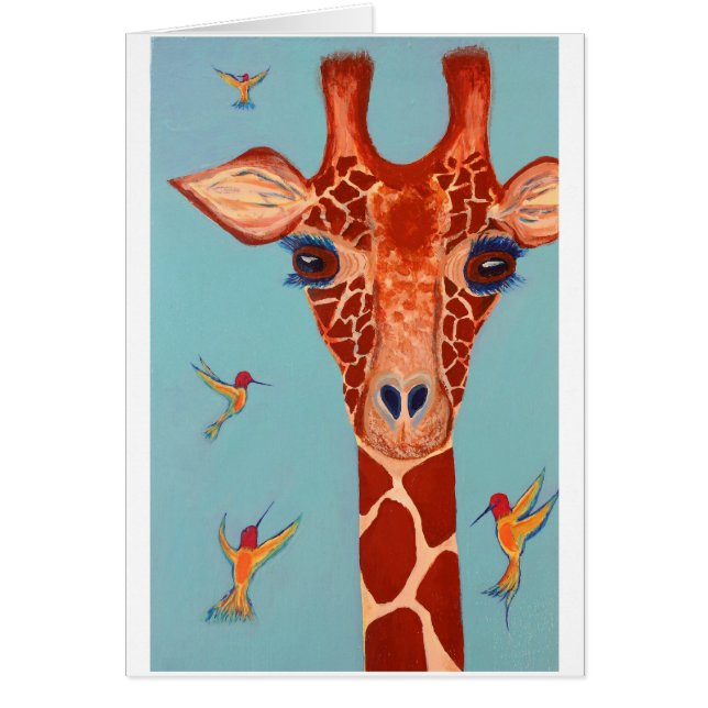 Giraffe mit Kolibris (Vorne)