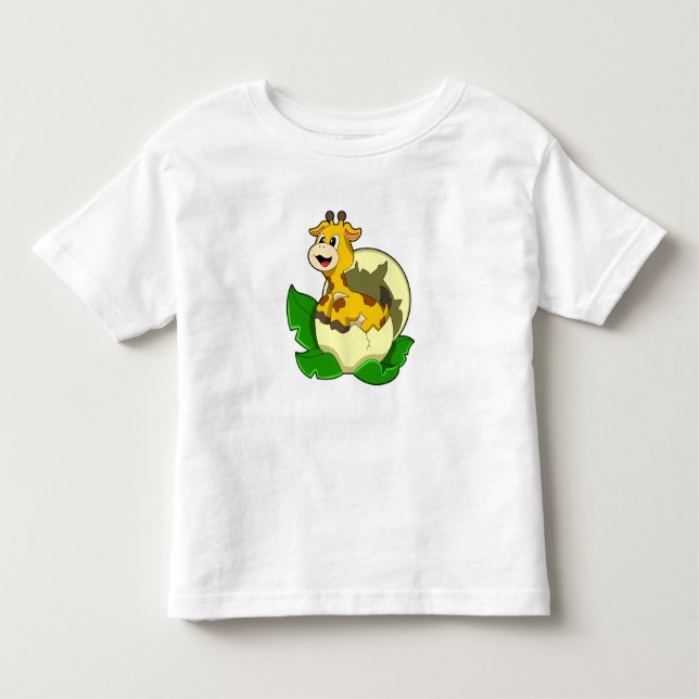 Giraffe mit Leaf & Egg Kleinkind T-shirt (Vorderseite)