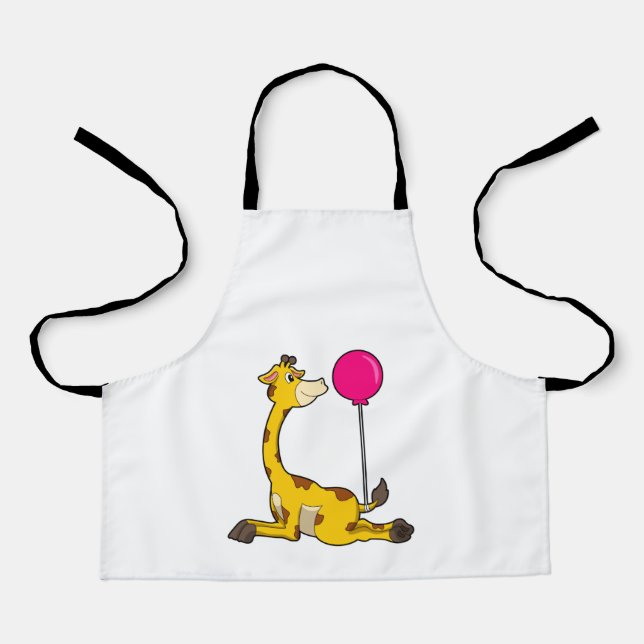 Giraffe mit Luftballon Schürze (Vorderseite)