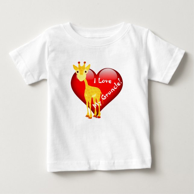Giraffe mit meiner Liebe mein Onkel! Baby T-shirt (Vorderseite)