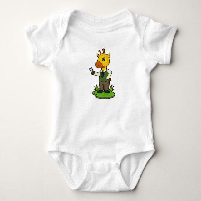Giraffe mit Mobile Baby Strampler (Vorderseite)