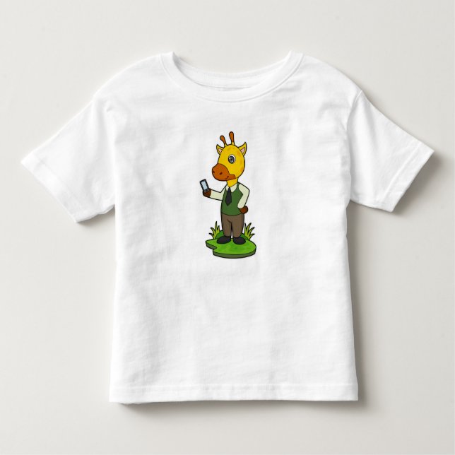 Giraffe mit Mobile Kleinkind T-shirt (Vorderseite)