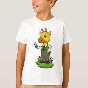 Giraffe mit Mobile T-Shirt