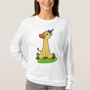 Giraffe mit Party-Hut T-Shirt