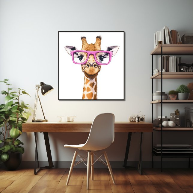 Giraffe mit Pink Glasses Poster (Von Creator hochgeladen)