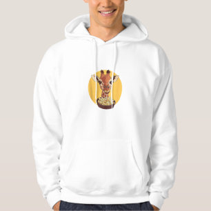 Giraffe mit Popcorn-Cartoon Tierischer Spaß Hoodie