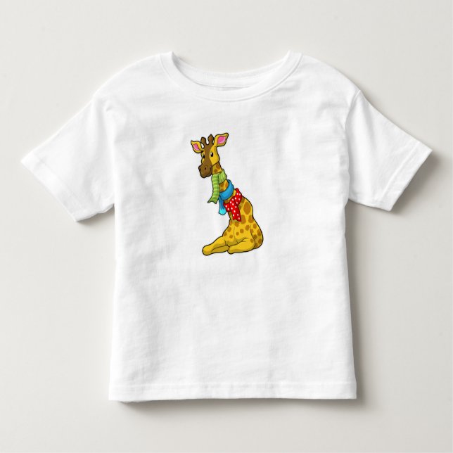 Giraffe mit Scarf Kleinkind T-shirt (Vorderseite)
