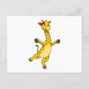 Giraffe mit Schleife Postkarte