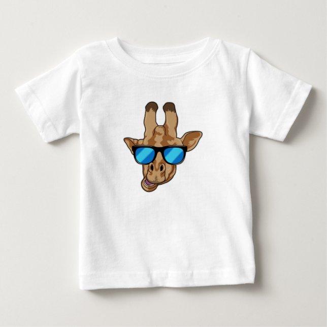 Giraffe mit Sonnenbrille Baby T-shirt (Vorderseite)