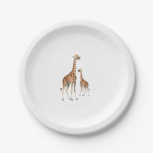 Giraffe mit Sonnenbrille Dschungel-Safari-Tier Gir Pappteller