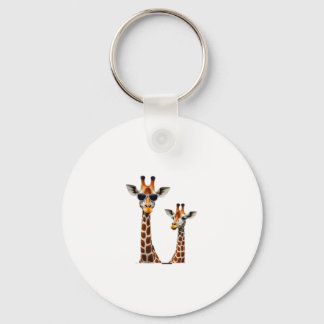 Giraffe mit Sonnenbrille Dschungel-Safari-Tier Gir Schlüsselanhänger