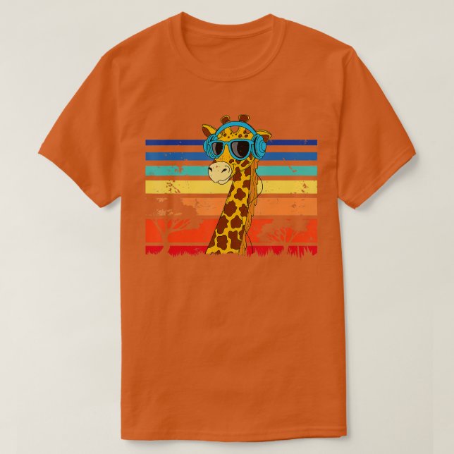Giraffe mit Sonnenbrille Giraffe Lover Zoo Animal  T-Shirt (Design vorne)