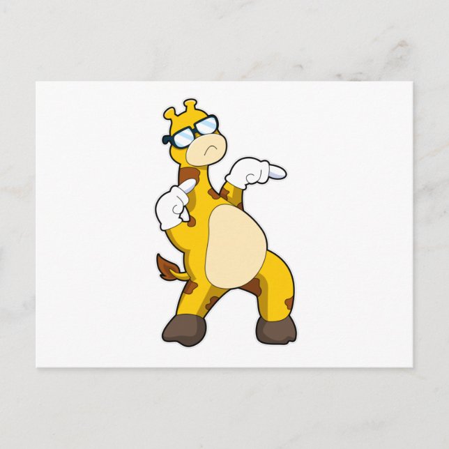 Giraffe mit Sonnenbrille Postkarte (Vorderseite)
