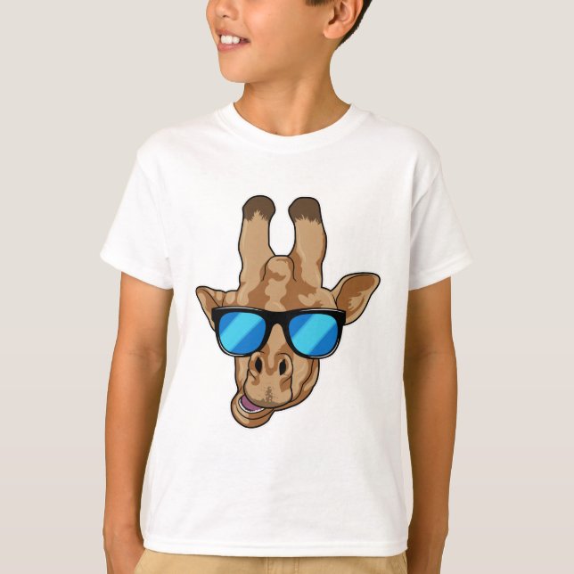 Giraffe mit Sonnenbrille T-Shirt (Vorderseite)