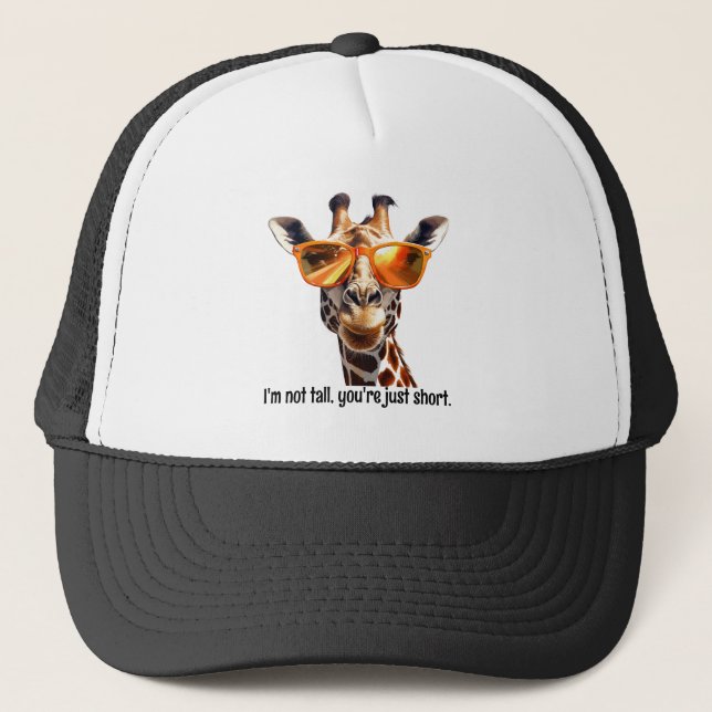 Giraffe mit Sonnenbrille Truckerkappe (Vorderseite)
