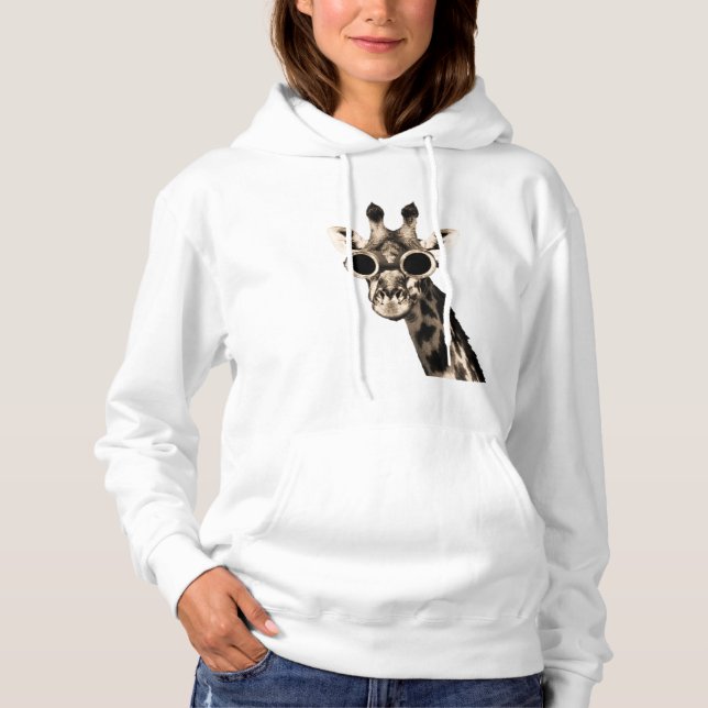 Giraffe mit Steampunk Sonnenbrille-Schutzbrillen Hoodie (Vorderseite)