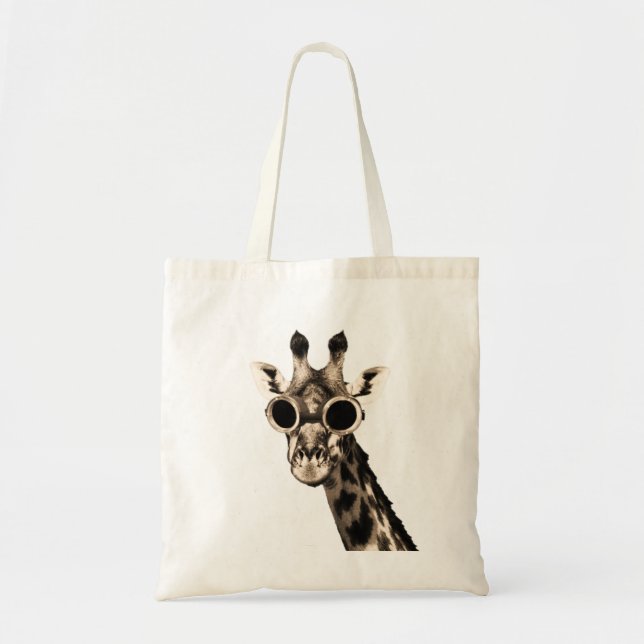 Giraffe mit Steampunk Sonnenbrille-Schutzbrillen Tragetasche (Vorne)