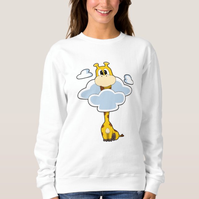 Giraffe mit Wolken Sweatshirt (Vorderseite)