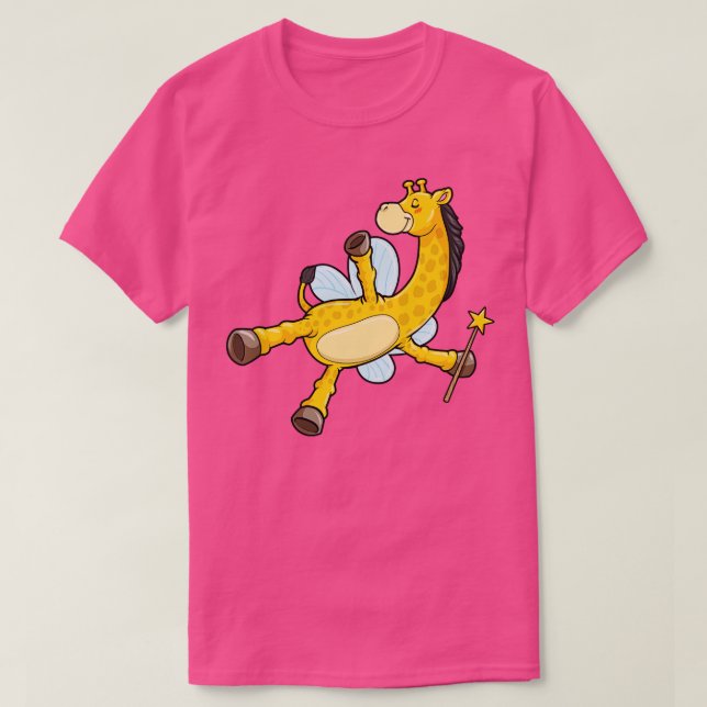 Giraffe mit Zauberstab T-Shirt (Design vorne)