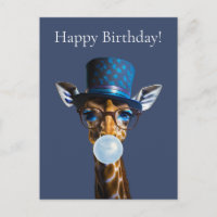 Giraffe mit Zylinder Kaugummi Alles Gute zum Gebur