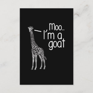 Giraffe Moo I bin eine Ziege Begleitkarte