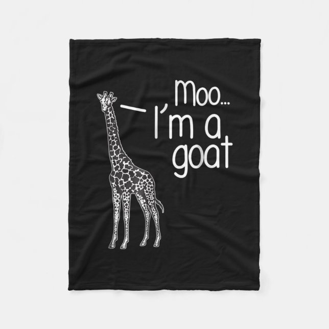 Giraffe Moo I bin eine Ziege Fleecedecke (Vorderseite)