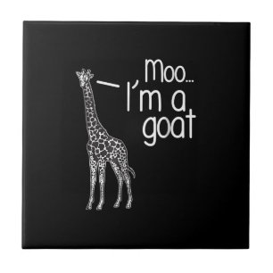 Giraffe Moo I bin eine Ziege Fliese
