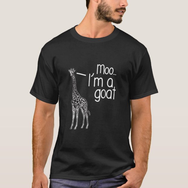Giraffe Moo I bin eine Ziege T-Shirt (Vorderseite)