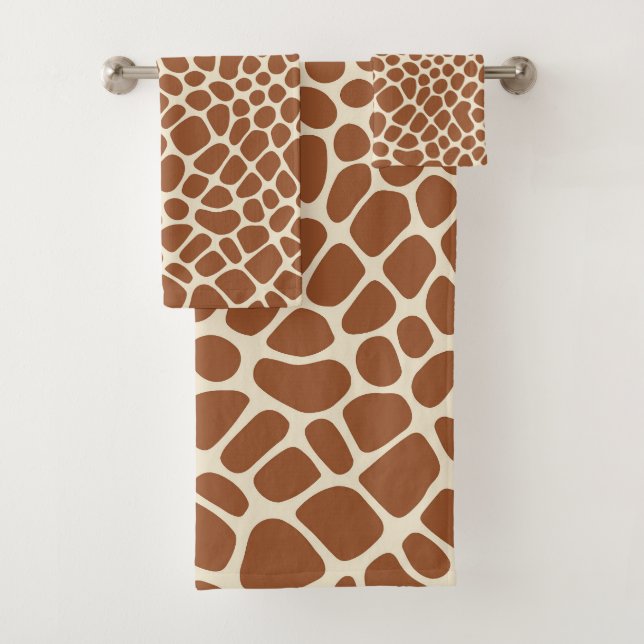 Giraffe Muster Badhandtuch Set (Insitu)