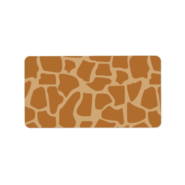 Giraffe-Muster-Drucketikett Adressaufkleber (Vorne)