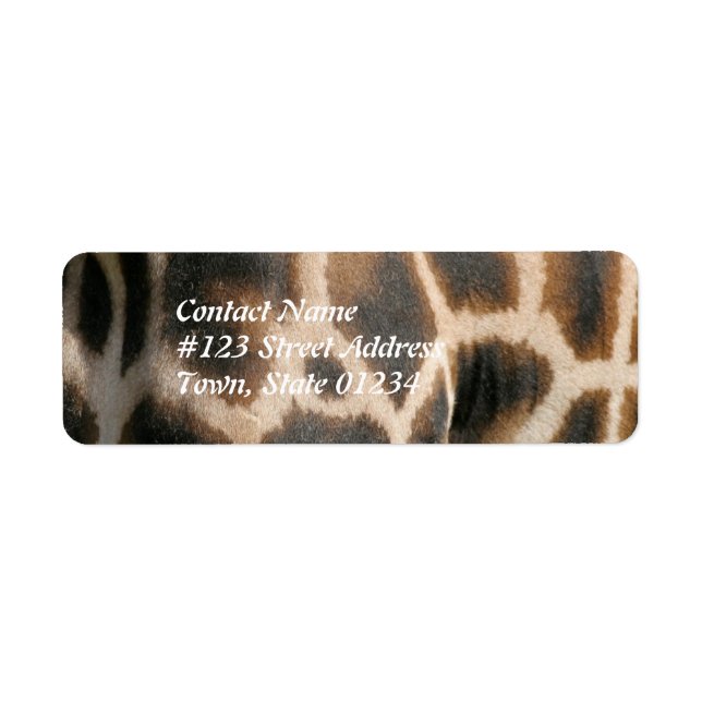 Giraffe-Muster Print-Mailing-Etikett (Vorne)
