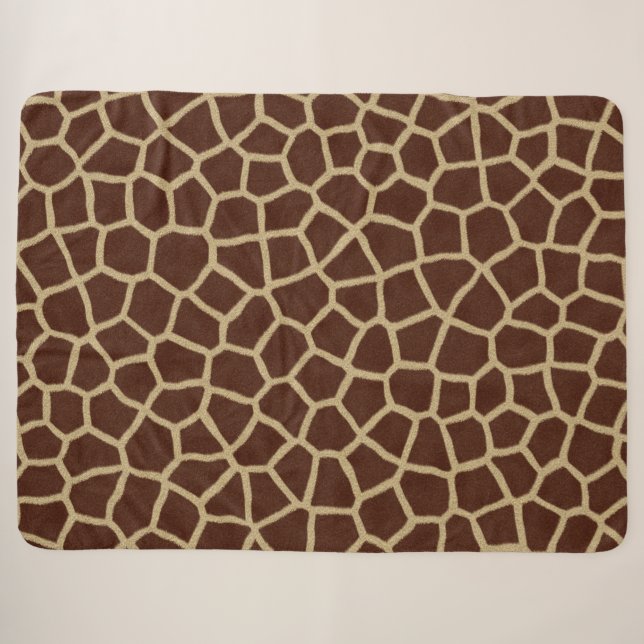 Giraffe Muster Sherpadecke (Vorderseite (Horizontal))