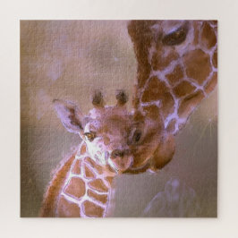 Giraffe Mutter Liebe Pastellfarben zeitgenössische