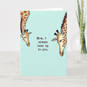 Giraffe-Mütter-Tag Illustrationskarte Karte