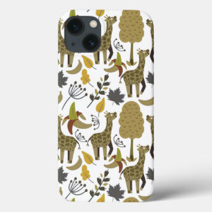 Giraffe nahtloses Muster, gelb, groß Case-Mate iPhone Hülle
