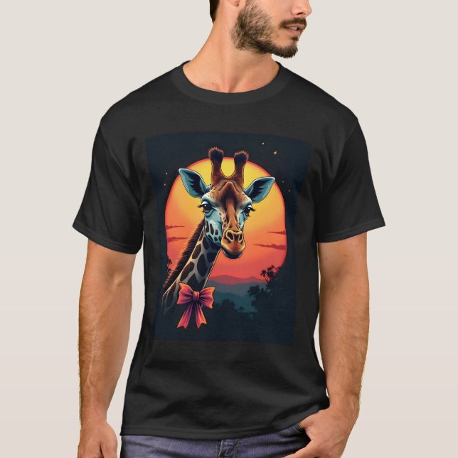 Giraffe Neck Like a Rollercoaster Run Funny Retro  T-Shirt (Vorderseite)