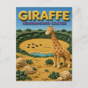 Giraffe Ngorongoro-Krater Modern KlayKoo Postkarte