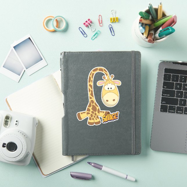 Giraffe Niedlich Kawaii Cartoon Aufkleber (iPad Hülle)