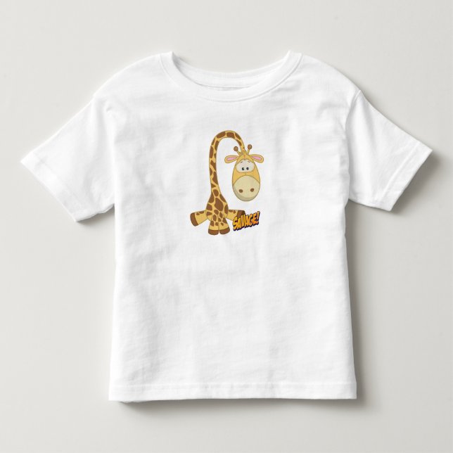 Giraffe Niedlich Kawaii Cartoon Kleinkind T-shirt (Vorderseite)