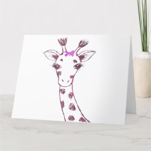 Giraffe Niedlich Sarcastic Design Dankeskarte