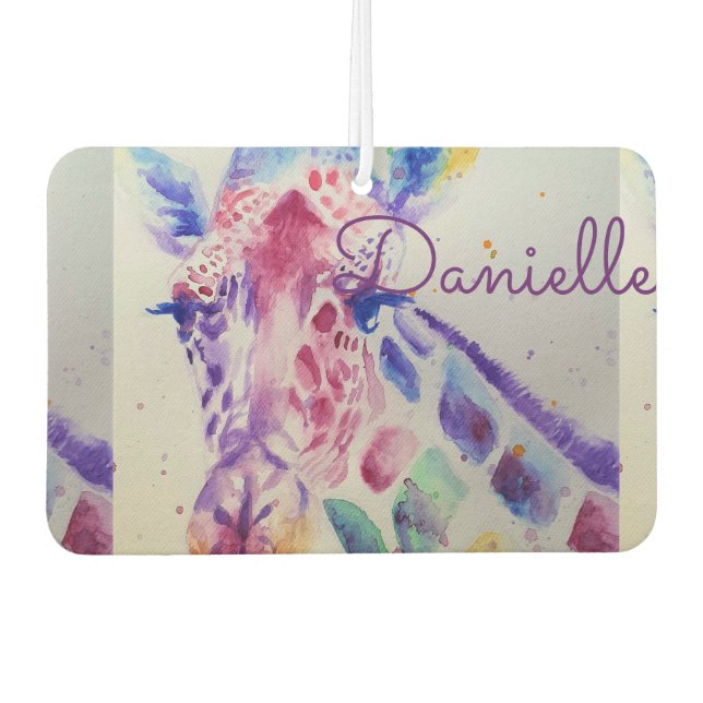 Giraffe Niedliche Liebe, die ihr Auto Air Freshene Autolufterfrischer (Vorderseite)