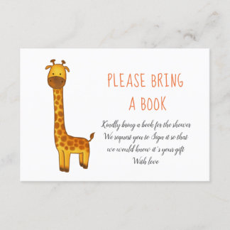 Giraffe Niedliche Minimalistische Babydusche bring Begleitkarte