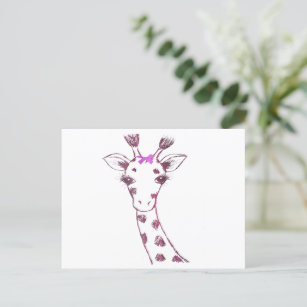 Giraffe niedliches sarkastisches Design Feiertagspostkarte